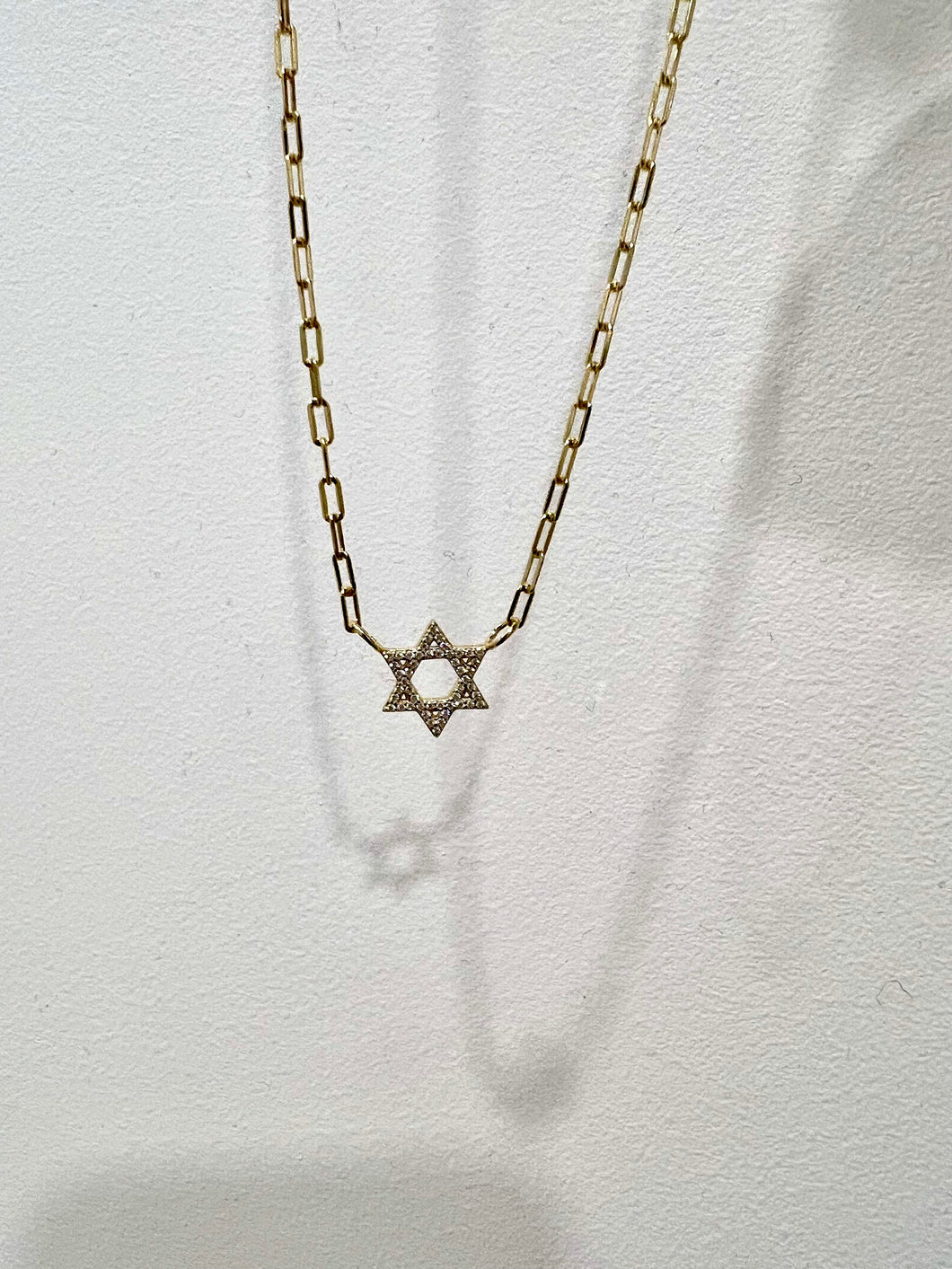 Magen David Paperclip Chain